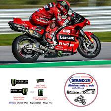 458 Decals monster pour Ducati GP23 Bagnaia 2023 Altaya 1:12