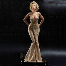 MARILYN MONROE Robe Dorée Les Hommes Préfèrent Blondes Statue Figurine Echancrée